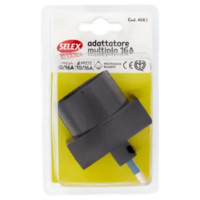 Selex Adattatore Pluristandard Spina 16A + 2 Prese 10/16A(Ita) + 1 Presa 10-16A(Ted) Nero