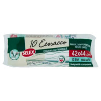Selex Ecosacchi Per Raccolta Differenziata Umido Con Maniglie Scorrevoli Cm 42X44 10 Pezzi