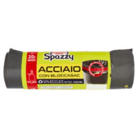 Domopak Spazzy Acciaio Con Bloccasac 30 Lt Pattumiera Media 52x60cm 15 Pz