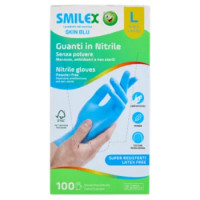Smilex Skin Blu Guanti In Nitrile L 8/8,5 Large 100 Pz