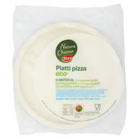 Selex Natura Chiama Piatti Pizza In Mater Bi Biodegradabili e Compostabili Ecologici 8 Pezzi
