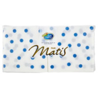 Matis Plus Tovaglioli 33x33 Cm Bianco Decorato 100 Pz