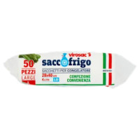 Virosac Saccofrigo Sacchetti Per Congelatore 28x40 Cm 4 Litri LD Large L 50 Pz