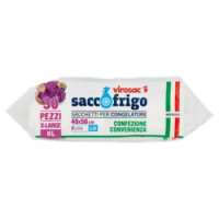 Virosac Sacco Frigo Sacchetti Per Congelatore 40x50 Cm 8 Litri LD X-Large XL 30 Pz