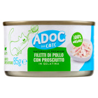 ADoC For Cats Naturally Premium Filetti Di Pollo Con Prosciutto In Gelatina 85 g