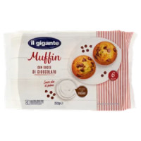 IL GIGANTE Muffin Con Gocce Di Cioccolato 6 x 42 g