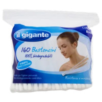 IL GIGANTE Bastoncini 100% Biodegradabili Confezione Ricarica 160 Pz