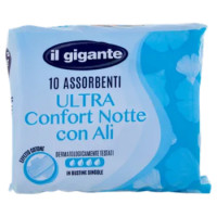 IL GIGANTE Assorbenti Ultra Confort Notte Con Ali 10 Pz