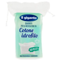 IL GIGANTE Quadrotti Per La Medicazione In Cotone Idrofilo 50 Pz