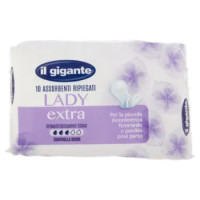 IL GIGANTE Assorbenti Ripiegati Lady Extra 10 Pz