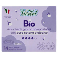 Vivicot Bio Assorbenti Giorno Compostabili Con Ali Ripiegati In Bustina 14 Pz