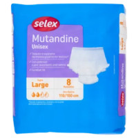 Selex Mutandine Unisex Taglia Large 8 Pezzi