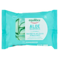 Equilibra Aloe Ialuronica Salviette Delicate Struccanti Viso - Occhi - Labbra 25 Pz