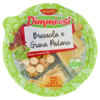 DimmidiSì Bresaola e Grana Padano Con Crostini Sala Con Lime e Pepe Rosa 90 g + 30 g Condimento