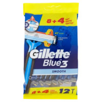 Gillette Blue3 Smooth Rasoio Da Uomo Usa e Getta - 8 Rasoi + 4 Gratis