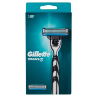 Gillette Rasoio Da Uomo Mach3 Manico + Lamette Di Ricambio, 2 Ricariche