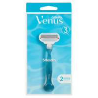 Gillette Venus Smooth Manico + Lame Per Rasoio Da Donna 2 Ricariche