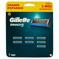 Gillette Lamette Di Ricambio Per Rasoio Da Uomo Mach3, 7 Ricariche