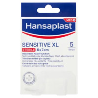 Hansaplast Med+ Sensitive XL 6 x 7 Cm 5 Pz