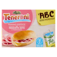 Teneroni L'ABC Della Merenda Panino Soffice Con Prosciutto Cotto e Formaggio