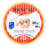 Riunione Surimi Tiger a Forma Di Gambero In Olio Piccante Al Chili 320 g