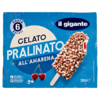 IL GIGANTE Gelato Pralinato All'Amarena 6 x 60 g