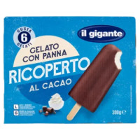 IL GIGANTE Gelato Con Panna Ricoperto Al Cacao 6 x 50 g