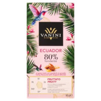 Vanini Ecuador 80% Fondente Al Gusto Miele Con Mandorle In Granella 90 g