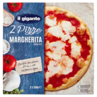 IL GIGANTE 2 Pizze Margherita Surgelate 2 x 330 g
