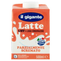 IL GIGANTE Latte UHT a Lunga Conservazione Parzialmente Scremato 500 Ml