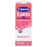 IL GIGANTE Latte UHT Microfiltrato a Lunga Conservazione Scremato 1 L