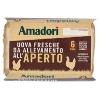 Amadori 6 Uova Fresche Da Allevamento All'Aperto 330 g
