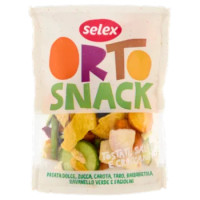 Selex Orto Snack Patata Dolce, Zucca, Carota, Taro, Barbabietola, Ravanello Verde e Fagiolini 50 g