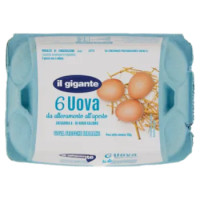 IL GIGANTE 6 Uova Da Allevamento All'aperto Di Vario Calibro 330 g