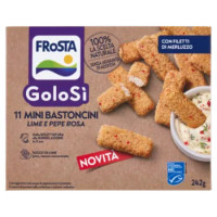 FRoSTA GoloSì 11 Mini Bastoncini Lime e Pepe Rosa Cn Filetti Di Merluzzo 242 g