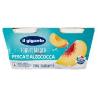 IL GIGANTE Yogurt Magro Pesca e Albicocca 2 x 125 g