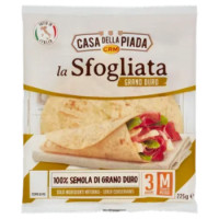Casa Della Piada La Sfogliata Grano Duro Formato Medio M 3 Piadine 225 g