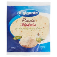IL GIGANTE Piada Sfogliata Con Olio Extra Vergine D'oliva 3 Piadine 300 g