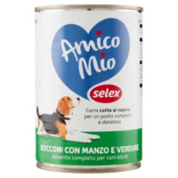 Selex Amico Mio Bocconi Per Cane Con Manzo e Verdure 405 g