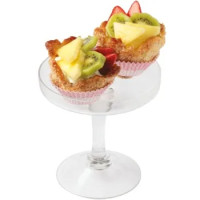 COPPETTE SFOGLIA CON CREMA E FRUTTA - PRODOTTO DOLCIARIO CON CREMA E FRUTTA -