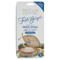 Food Lab Fish Burger Solo Filetto Di Pesce Spada Cotto Al Vapore Con Erba Cipollina 2 Pezzi 160 g