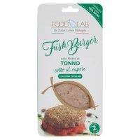 Food Lab Fish Burger Solo Filetto Di Tonno Cotto Al Vapore Con Erba Cipollina 2 Pezzi 160 g