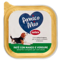 Selex Amico Mio Paté Per Cane Con Manzo e Verdure 150 g
