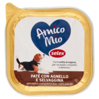 Selex Amico Mio Paté Per Cane Con Agnello e Selvaggina 150 g
