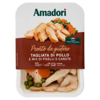 Amadori Tagliata Di Pollo e Mix Di Piselli e Carote 250 g