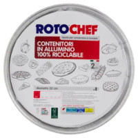 Rotochef Contenitori In Alluminio 100% Riciclabile Diametro 32 Cm 2 Pz
