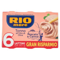 Rio Mare Tonno All'Olio Di Oliva Pescato a Canna* 6 x 80 g