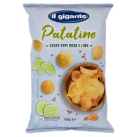 IL GIGANTE Patatine Gusto Pepe Rosa e Lime 150 g