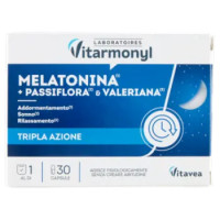 Laboratoires Vitarmonyl Melatonina⁽ ⁾ + Passiflora⁽²⁾ & Valeriana⁽³⁾ 30 Capsule 12,75 g
