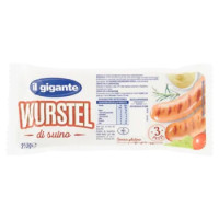 IL GIGANTE Wurstel Di Suino 250 g